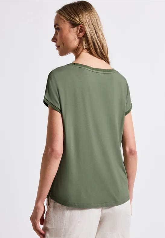 Shirt met gemengde structuur