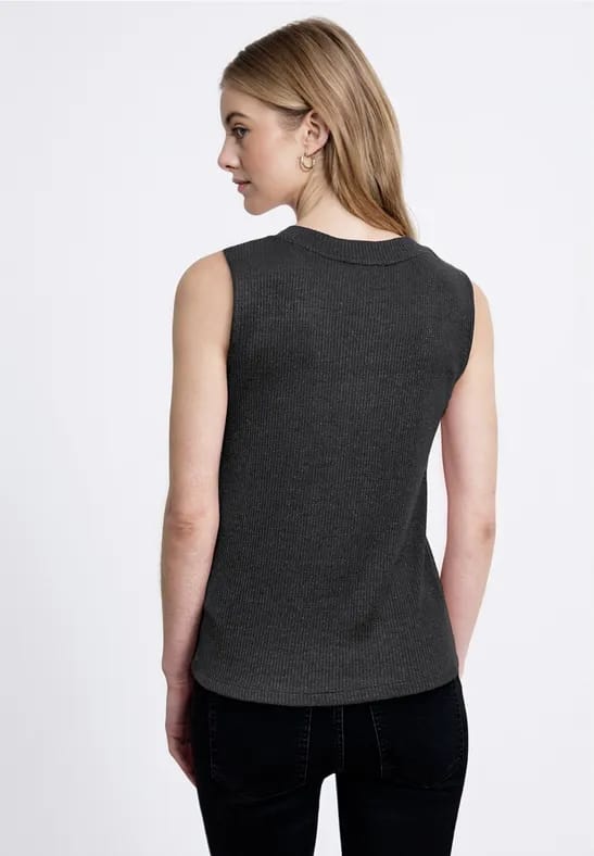 Top met glitter gebreide look
