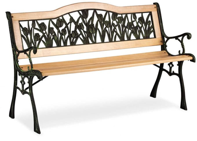 Parkbank met rugleuning 123,5 x 74 x 48 cm Gardi Tulip Sofotel