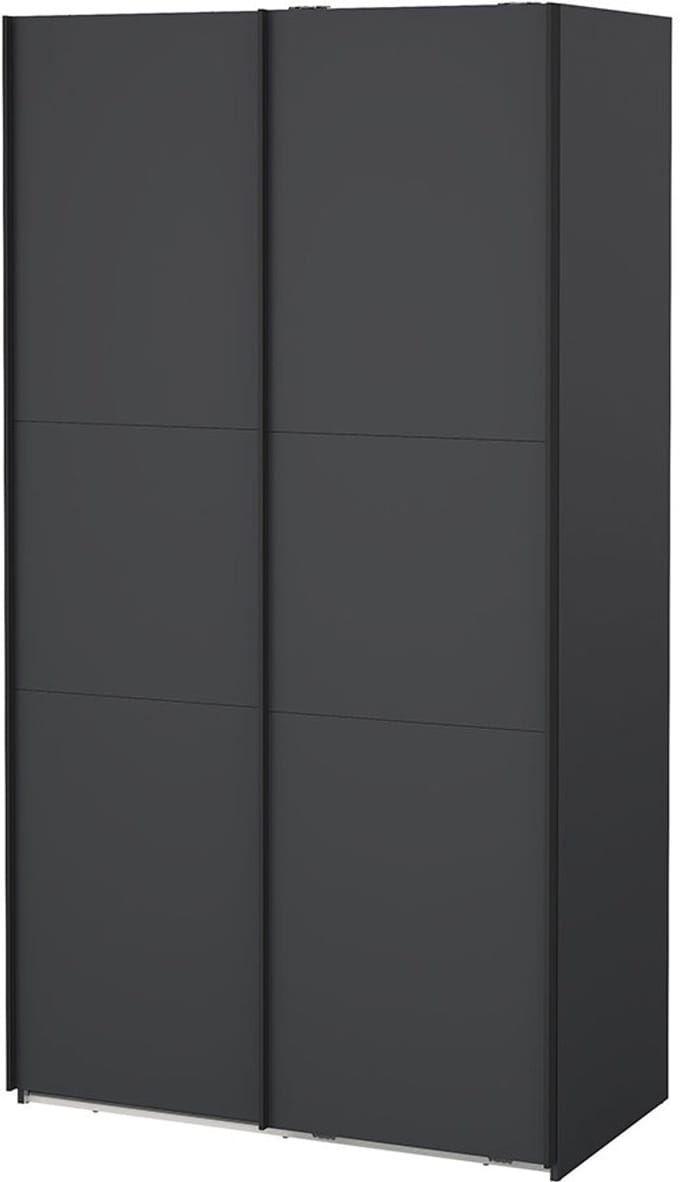 Como schuifdeurkast 2 deuren 120x220cm mat grijs.