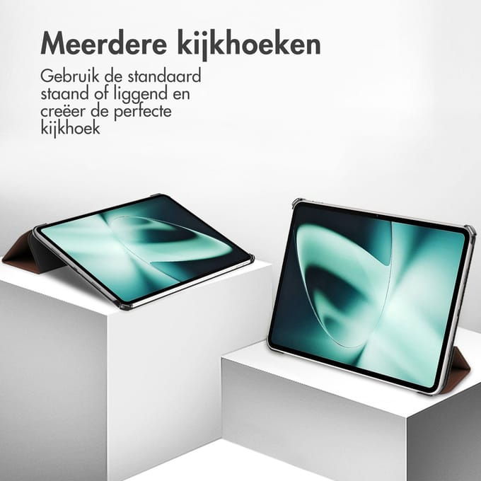 imoshion Tablet Hoes - Geschikt voor OnePlus Pad - Trifold Bookcase - Bruin