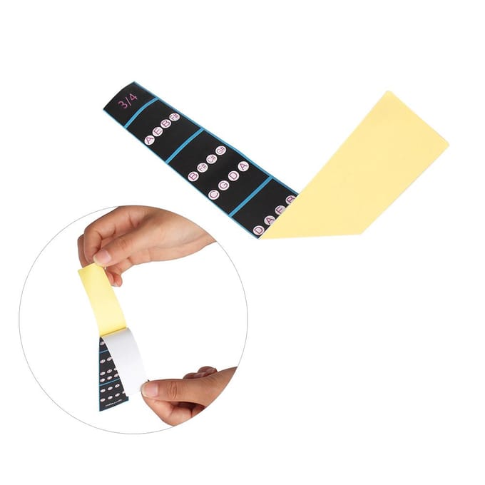 Oefen vioolvingergids Toetssticker Label Intonatiekaart Toetsmarkering 4/4 Violin black