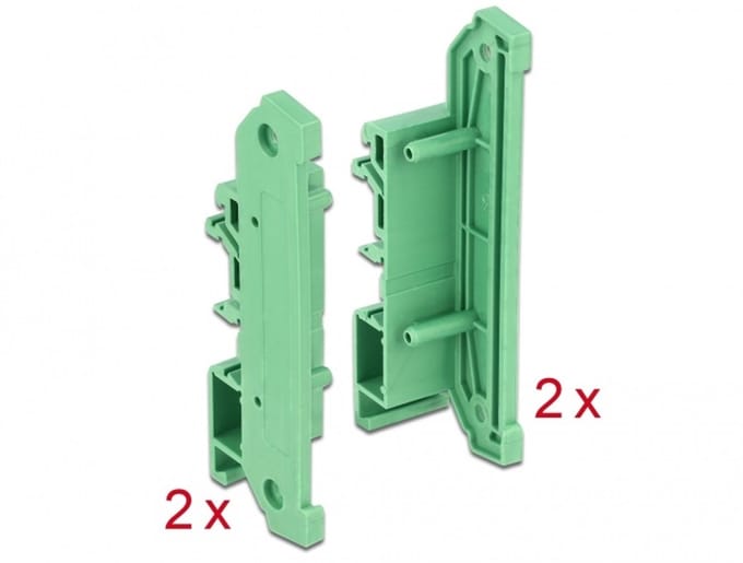 DeLOCK DIN Rail Side Panel for Board Holder - 4 Pieces