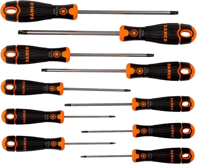 Set van 10 Torx Schroevendraaiers - Verschillende Maten en Lengtes - Precisiepunt