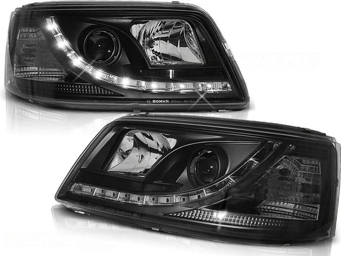 Koplampen met parkeerlicht VW T5 04 03-08 09 ZWART