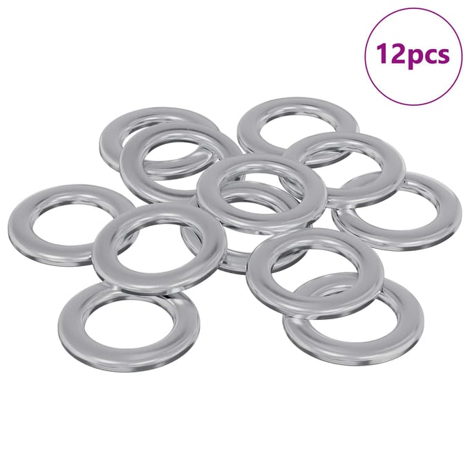 vidaXL - Washers - 12 - st - Zilver - 10 - x - 10 - x - 0,8 - mm - IJzer