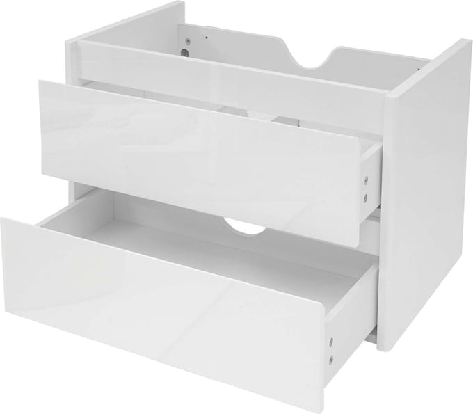 Cosmo Casa Wastafel Onderkast - Badkamermeubel - Hoogglans - Soft-Close - 50x60cm - Wit