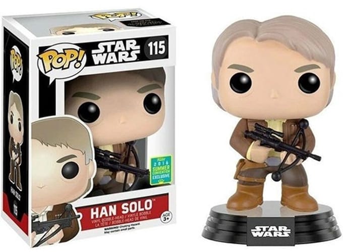 Funko Pop! Star Wars Han Solo #115 '2016 Summer Convention Exclusive' - Rare Grail Vaulted met Protector Case