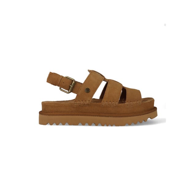 Warmbat Wenlock Suede Dames Sandalen - Cognac