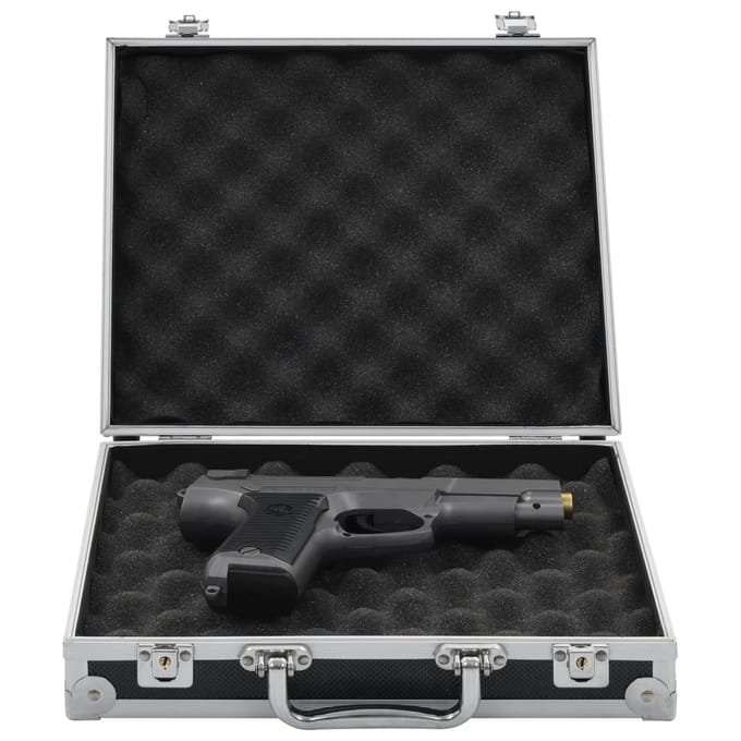 vidaXL Wapenkoffer aluminium ABS zwart
