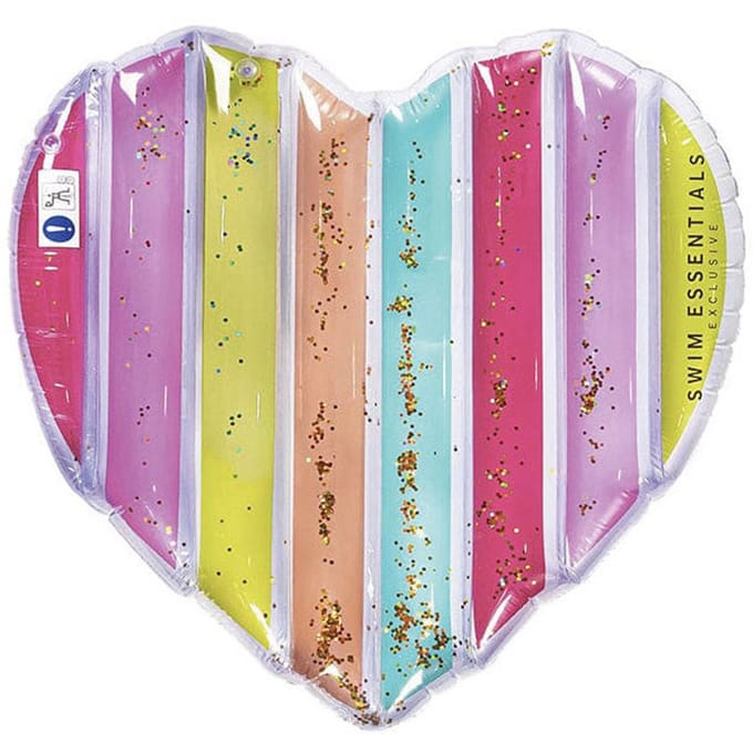 Swim Essentials Luchtbed Zwembad - Hart - Regenboog - 150 x 120 cm