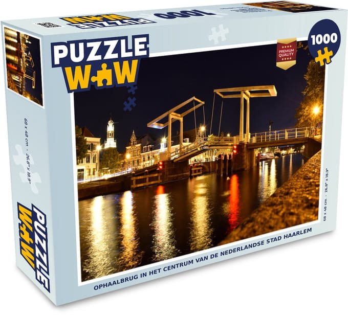 Puzzel Haarlem - Brug - Water - Legpuzzel - Puzzel 1000 stukjes volwassenen