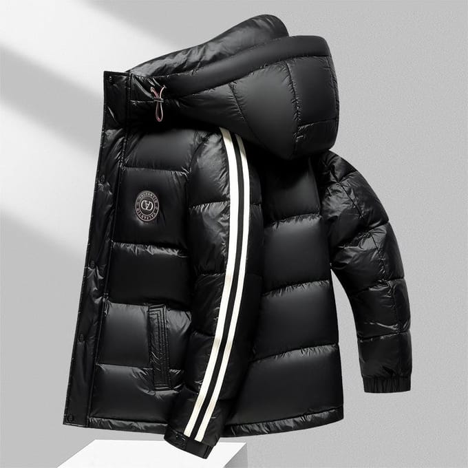 Heren donsjack Blijvend Dikke Koudebestendige Jas Warme Donsjas 3XL black