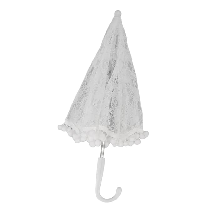 Witte Kant Paraplu Vintage Bruiloft Bruids Kant Parasol Kinderfoto Kostuum Kant Paraplu voor white