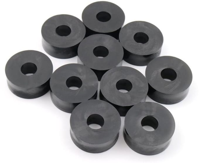 Afstandshulzen Sluitringen - HD-polyethyleen - 10 mm - M8 - Ideaal voor componenten - Set van 10