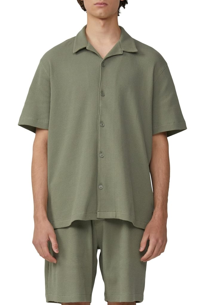 s.Oliver -qs Shirts Green Maat: L | Casual Overhemden Outlet | Heren | Groen