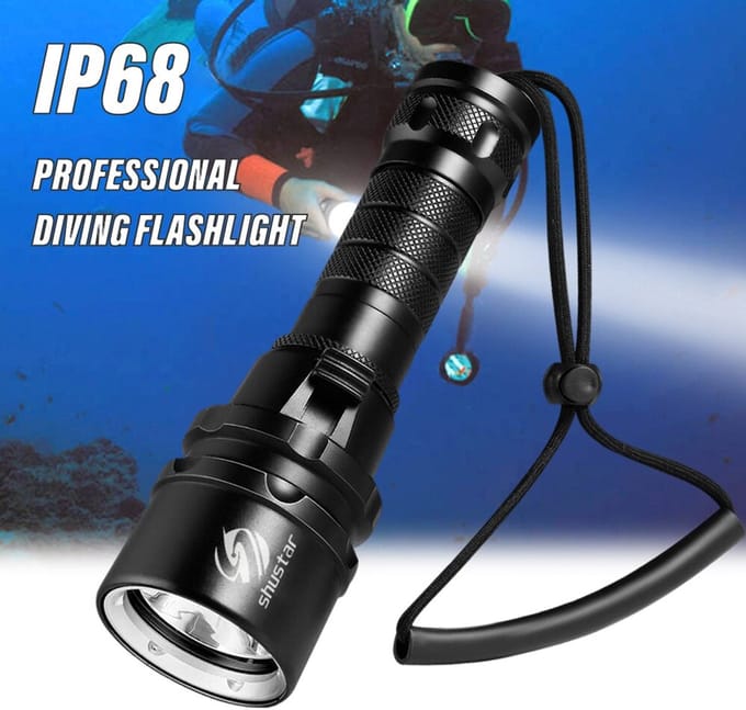 High Power S-108 Serie - Professionele Duiklamp - IP68 Waterdicht - 1000 Lumen