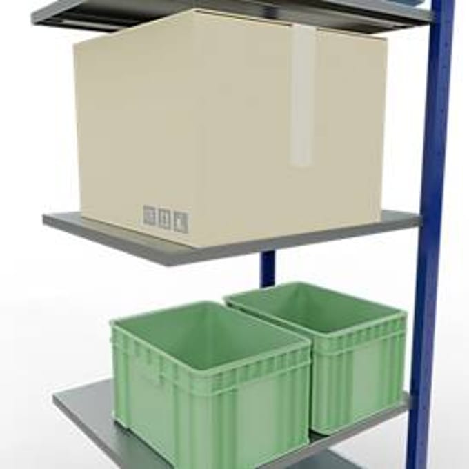 SCHULTE Lagertechnik - Boutloos erkersysteem - 2000x 750x600 mm, type 150 kg