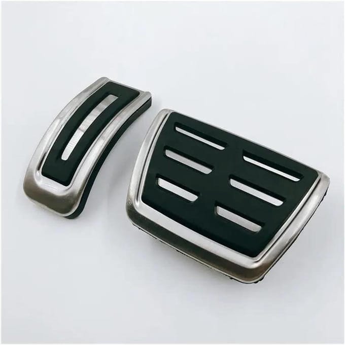 Pedaal Covers - Auto Pedaal - Verbeter Rijervaring - Antislip Rubber - 2 Stuks - Zilver Zwart