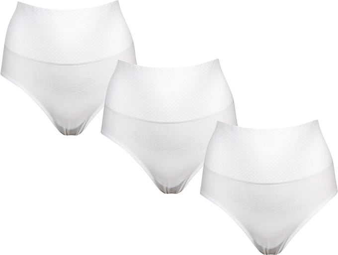 3-pack Dames correctie slip W735 van J&C Wit - maat S/M