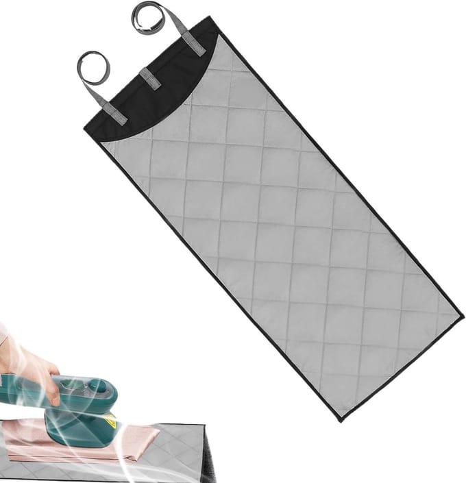 Strijkmat Deur - Stoomkussen Kleding - Kreukels Verwijderen - Hittebestendig Ontwerp - 115 x 48 cm - Grijs