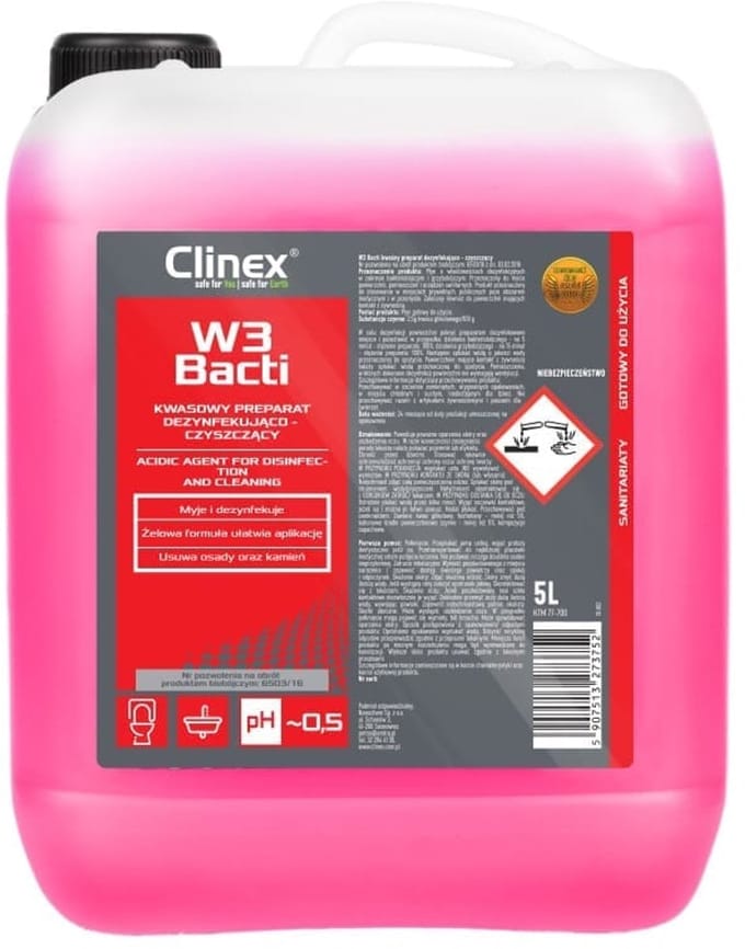 Clinex W3 Bacti Professionele Sanitairreiniger 5 liter