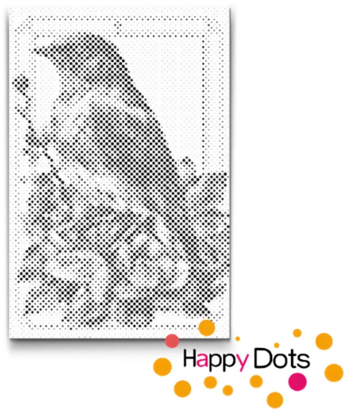 HappyDots DOT Painting Vogels 15 - 20x30cm