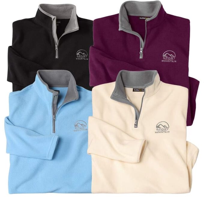 ATLAS FOR MEN - 4-pack microfleece sweaters Sport Mountain - Heren - Verkrijgbaar in grote maten - XXL
