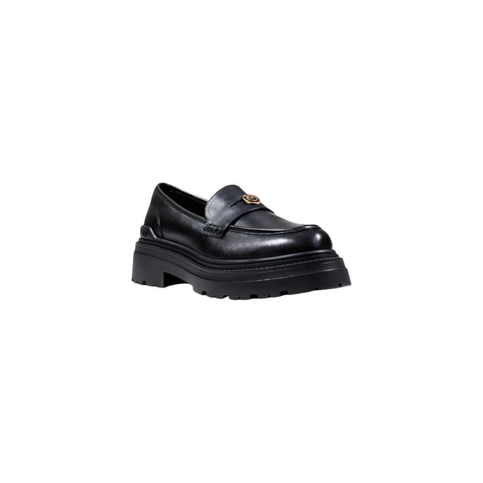 PINKO Zwarte Leren Platform Hakken