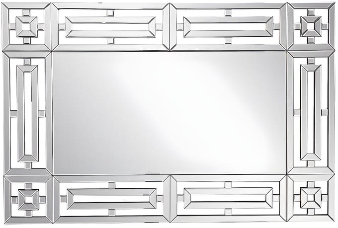 Vente-unique Wandspiegel in roestvrij staal - H 80 x B 120 cm - LOAYE