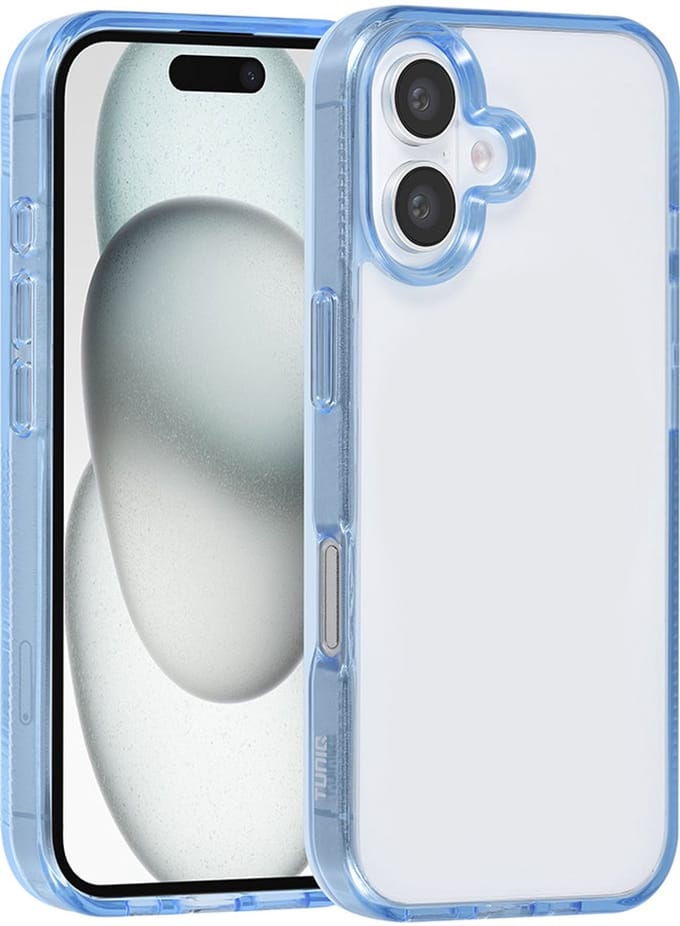 TUNIQ telefoonhoesje voor Apple iPhone 16 - Siliconen backcover - Blauw