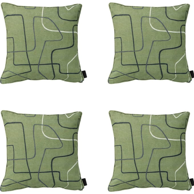 Madison - Sierkussen Joah sage - Ca. 50x50 cm - Set van 4