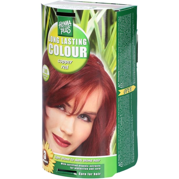 Henna Plus Long lasting colour 7.46 copper red 100 Milliliter