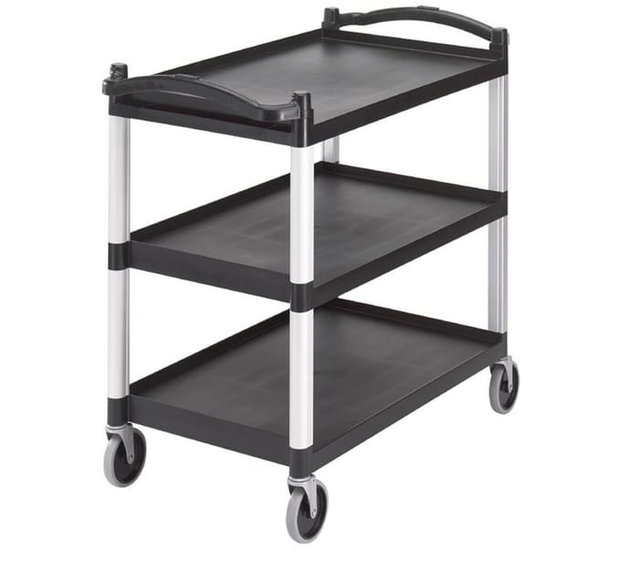 Cambro KD serveerwagen met 3 bladen zwart