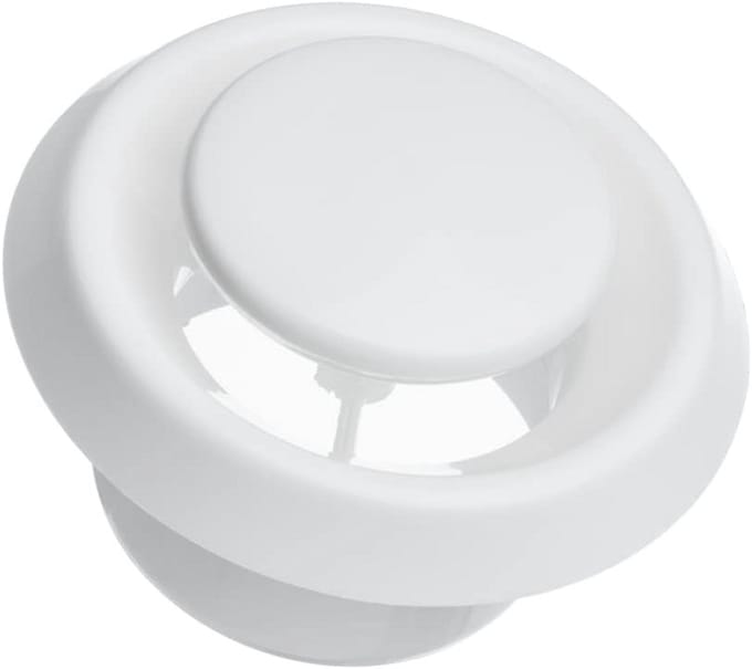 Verstelbare Diffusor Ø 100mm - Universele Luchttoevoer/Uitlaatklep - Ronde Ventilatierooster - Antraciet