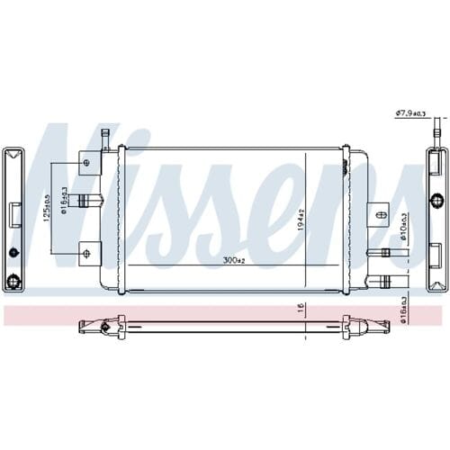Radiator, motorkoeling NISSENS 607222