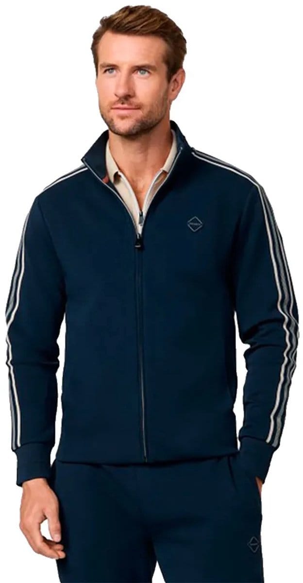 Hackett Hm5800084 Sweatshirt Met Rits Blauw S Man