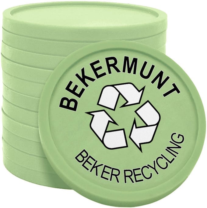 CombiCraft bekermunt gerecycled plastic 29 mm - pastelgroen
