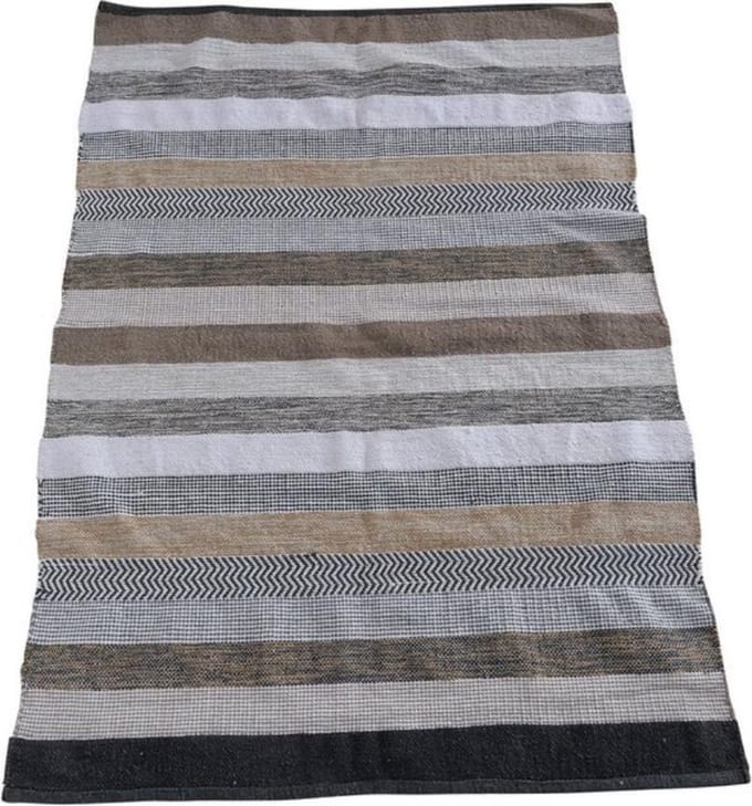 Vloerkleed/Carpet Gestreept Modern Bruin/Beige 180 x 120 cm