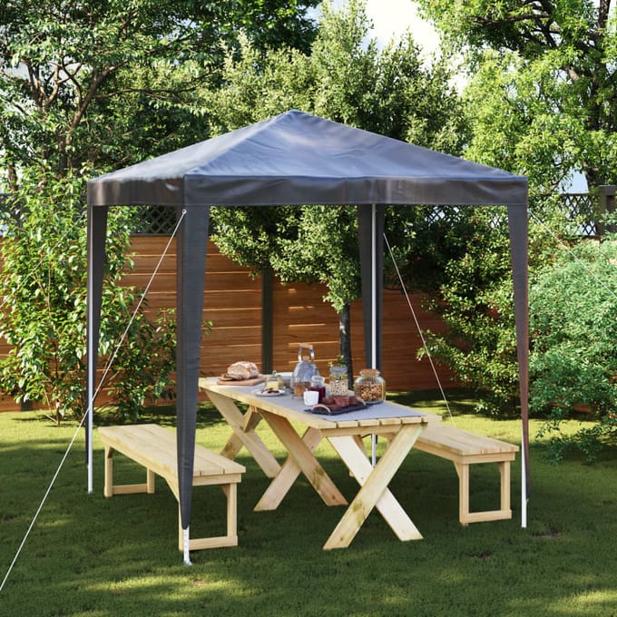vidaXL - Partytent - professioneel - 2x2 - m - antraciet