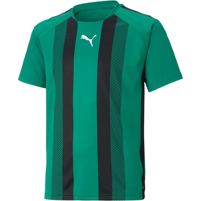 Puma Teamliga Shirt Korte Mouw Kinderen - Groen / Zwart | Maat: 116