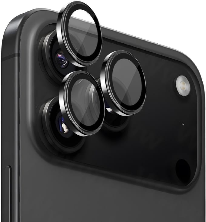Camera Lens Screen Protector Geschikt voor iPhone 17 Pro / iPhone 17 Pro Max Titanium Gray - Screenprotector - Camera Protector iPhone 17 Pro Max