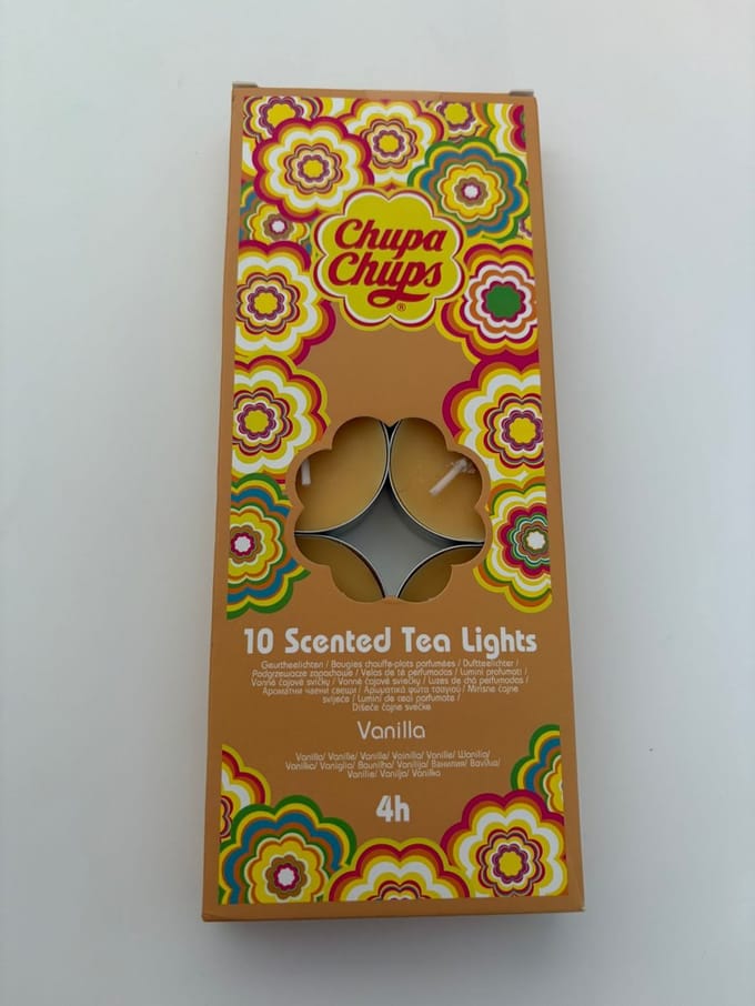 Chupa Chups Waxinelichtjes met geur 10 stuks - Vanilla