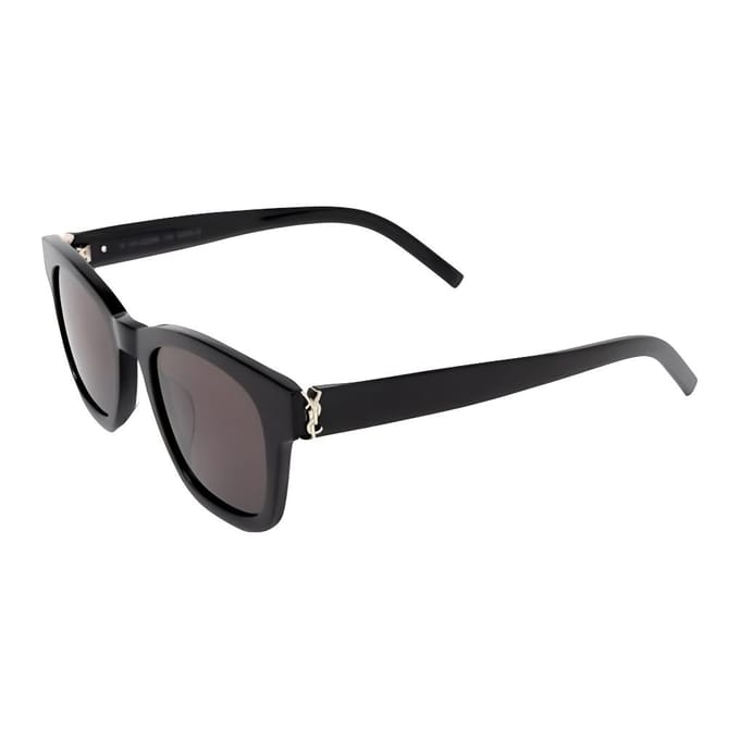 Saint Laurent Logo Onregelmatige Vorm Zonnebril Unisex Zonnebril Zwart SLM124001 Basic Packaging-Eyeglass Case black