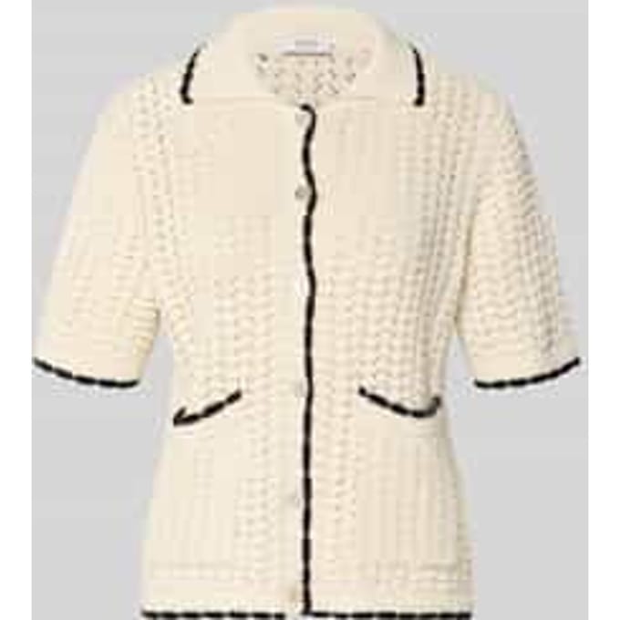 regular fit cardigan met gaatjesmotief model 'Muno'