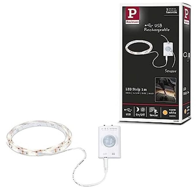 LED Strip met Bewegingsmelder en Schemeringssensor - 1m, 1,4W, 140lm/m, 3000K
