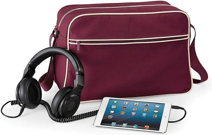 Bagbase Retro Schoudertas burgundy - 18 Liter