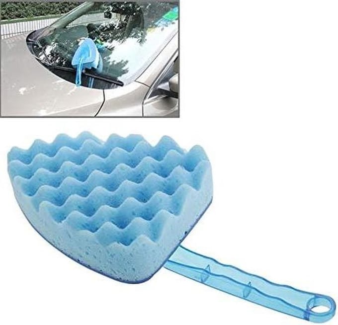 Auto Poetsborstel - Was Spons - Auto Onderhoud - Lange Handgreep - 35 cm - Blauw