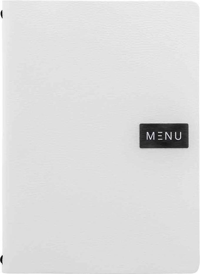 Securit® Menukaart | Menukaart map A4 onbewerkt leer - wit