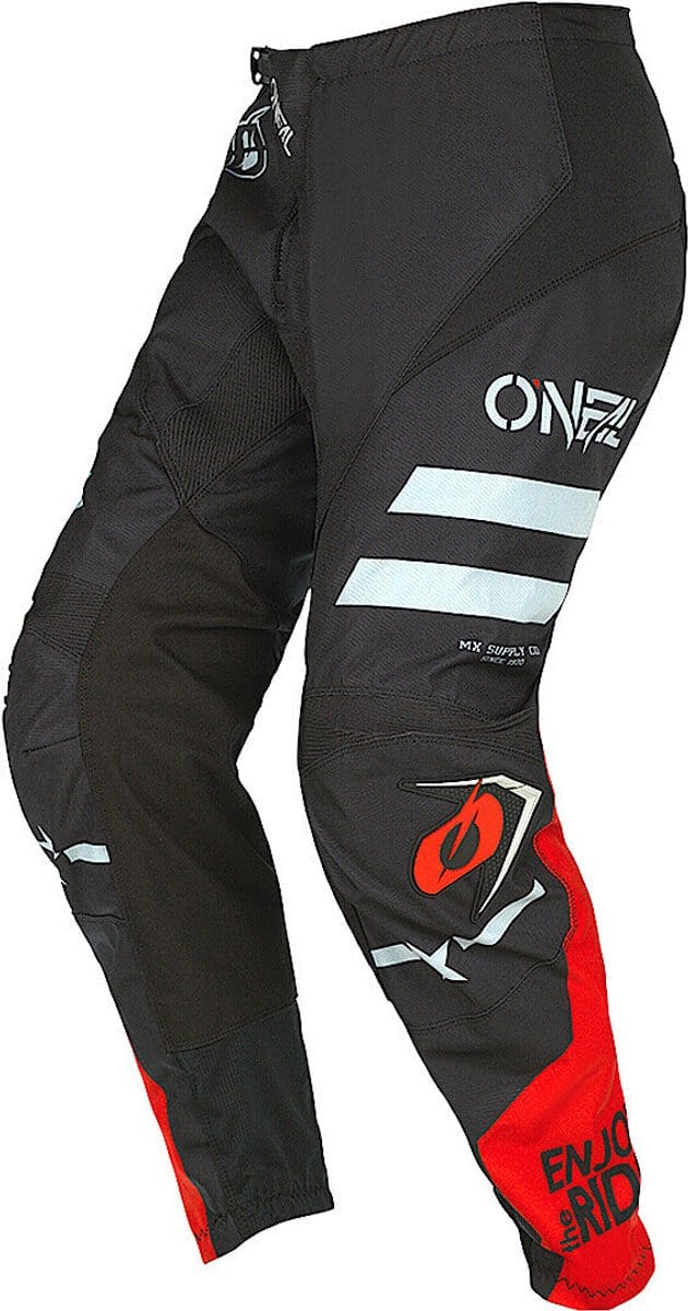 O'NEAL Element Squadron V.22 Zwart Grijs Rood Motorcross Broek - Broek